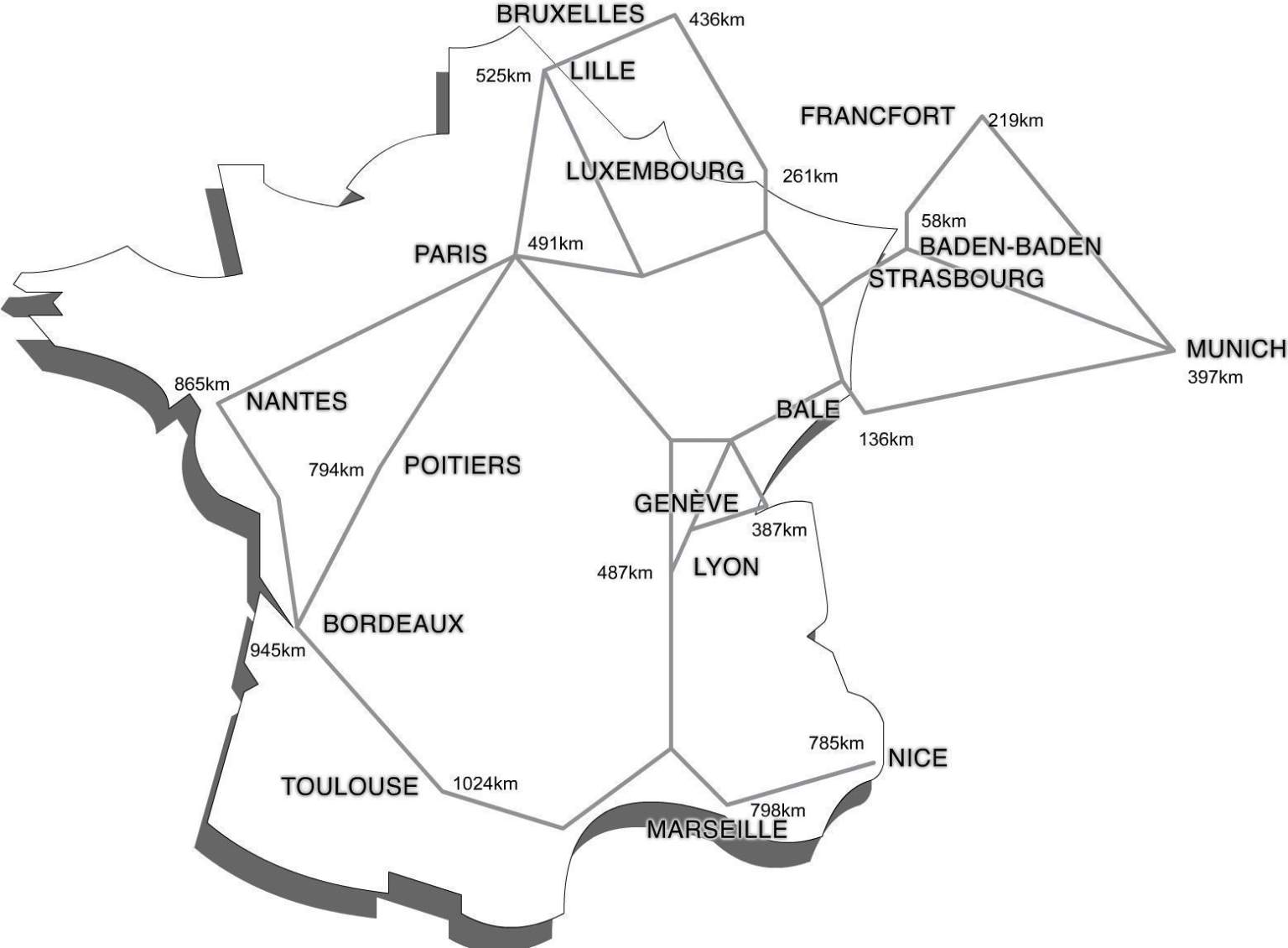 Carte routière en direction de Molsheim Hôtel au centre-ville de Strasbourg